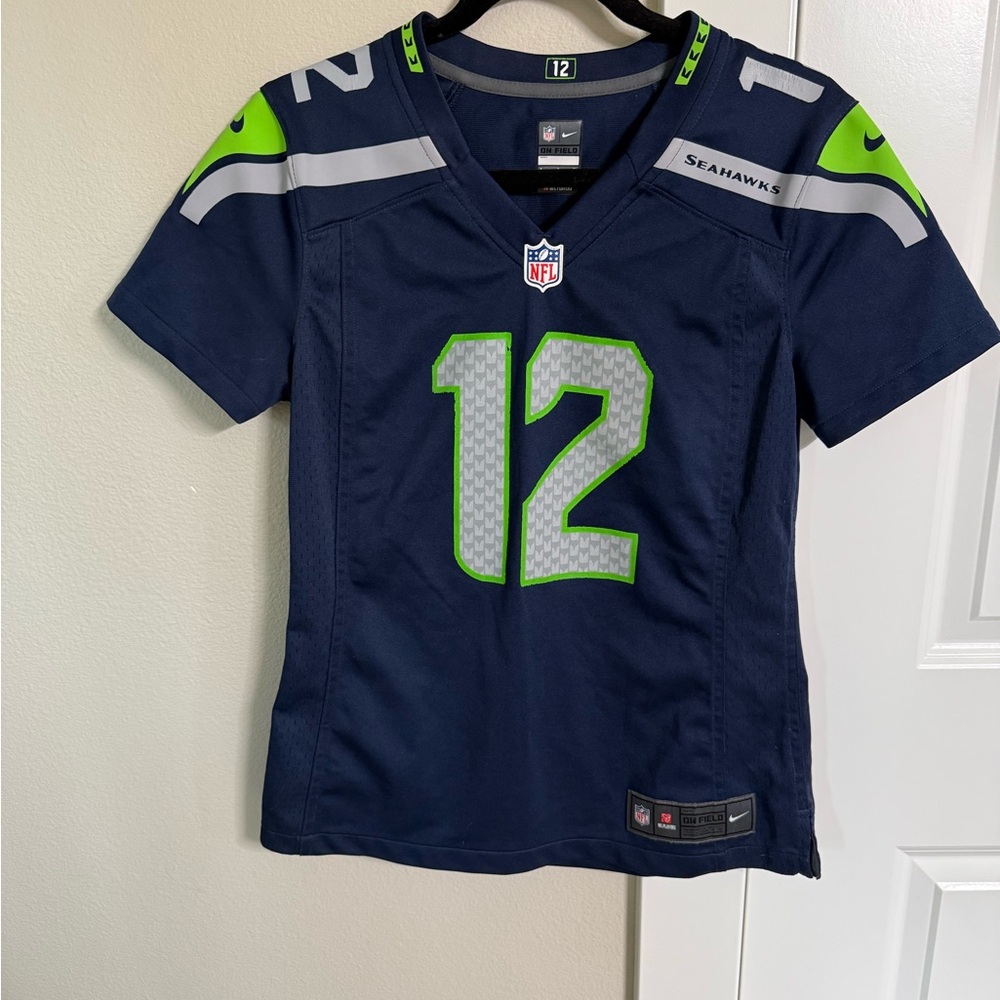 NFL Women's Navy and Lime Jersey